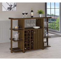 Coaster Furniture 100439 Bar Unit with Wine Bottle Storage Walnut